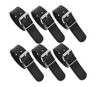 SUPVOX 6 Correas Hebilla para Cesta de Bicicleta Infantil, Correas Delanteras de Poliuretano Negro, Accesorios Resistentes para Ciclismo, Fijación Segura Herramientas, Ideales