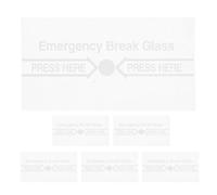 SUPVOX 6 Cristales de Reemplazo para Alarma contra Incendios, Cubierta de Vidrio Frangible Resistente para Puntos de Activación Manual en Sistemas de Seguridad