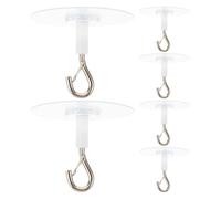 SUPVOX 6 Ganchos Adhesivos para Techo sin Taladro para Colgar Mosquiteras de Techo Alta Capacidad de Carga y Material de Acero Inoxidable para Dormitorios y Camping