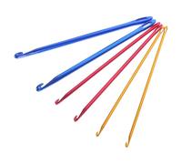 SUPVOX 6 Piezas Agujas de Crochet de Aluminio Agujero Grande, Tamaños 2,75 Mm, 4,0 Mm y 6,0 Mm, Juego de Ganchos para Tejer Suéteres, Bufandas y Manualidades, Apto para Color Aleatorio