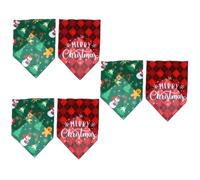 SUPVOX 6 Piezas Baberos pañuelos Fular Bufanda de pañuelo de Navidad decoración de Navidad pañuelo Toalla Triangular para Mascotas Mascota Bufanda Triangular Collares