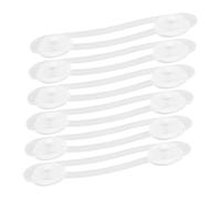 SUPVOX 6 Piezas Bloqueo de seguridad anti-pellizco Cerraduras cubre a prueba de bebé cerradura a prueba de bebés cerradura de la puerta de prueba de bebés goma blanda