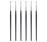 SUPVOX 6 Piezas Brocha Delineadora de Ojos de Detalle Fino, Portátil, Negra