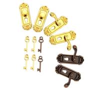 SUPVOX 6 Piezas Cerradura de Puerta Mini pomo de Puerta de Metal Mini Accesorios de casa de muñecas aleación