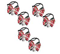 SUPVOX 6 Piezas Collar Mascota Traje Peluquería Canina Collar con Lazo para Mascotas Collar Navidad para Mascotas Baratija Collar Campana para Mascota Accesorios Manual