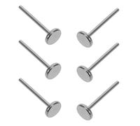SUPVOX 6 Piezas de Barras para Piercing de Labios de Aleación de Titanio G23, 0.8mm X 10mm X 4mm, Accesorio de Joyería Corporal para Decoración de Labios y Pendientes, Uso para Mujeres