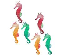 SUPVOX 6 Piezas Figuras Caballito de Mar Flotantes de Silicona Luminiscentes Decoración Acuario Realista para Paisajismo Oficina