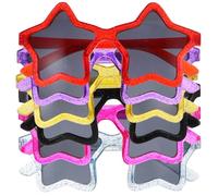 SUPVOX 6 Piezas Gafas de Sol para Diseño de Estrella, Colores Variados (Negro, Rojo, Rosa, Amarillo, Morado, Azul), Accesorio Divertido para Fiesta, Playa y Piscina