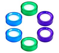 SUPVOX 6 Piezas Humidificador de Dedos para Contadores Bancarios Esponja Redonda de Plástico para Humedecer Rápidamente y Ahorrar en Manejo de Dinero y Papeleo