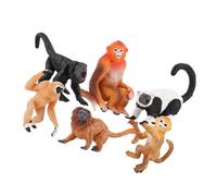SUPVOX 6 Piezas Modelos de Animales Simulados de Mono Estático Sólido para Educación Científica Juguetes Didácticos Duraderos para Niñas Decoración de Escritorio