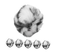 SUPVOX 6 Piezas Pelota De Peluche Estampado De Leopardo para Gatos Juguete Interactivo para Masticar Hierba Gatera Bolas Rellenas De Hierba Gatera para Juguete para Patear