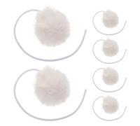 SUPVOX 6 Piezas Pelotas Colgantes para Gatos con Campana Reemplazo para Poste Rascador Beige Juguetes Interactivos para Gatitos Estimula Ejercicio y Diversión Interior