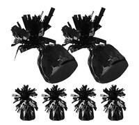 SUPVOX 6 Piezas Pesas Negras para Globos con Flecos Impermeables Bloques Estabilizadores Resistentes para Decoración de Cumpleaños, Bodas y Halloween para Globos Inflados