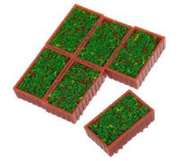 SUPVOX 6 Piezas Scale Window Box Planter DIY Model Garden Accessories For Indoor Outdoor Scenes