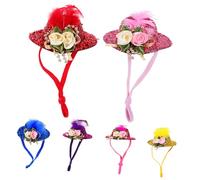 SUPVOX 6 Piezas Sombreros Divertidos para Aves Resistentes al Ajustables para Pequeñas Mascotas Sombreros Decorativos para y para Festival y Fotografía