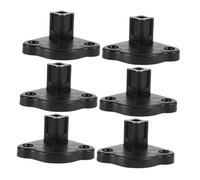 SUPVOX 6 Piezas Soporte de Base para Soporte Inferior para Toldo Resistente la Accesorios de Camping Compatible con Diversos Tipos de Suelo y Portátil de Instalar y Color Negro