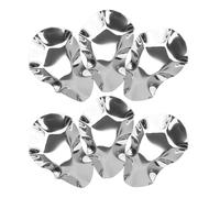 SUPVOX 6 Platos de Acero Inoxidable para Ostras, Bandejas para Mojar Salsa Reutilizables, Resistentes y Apilables, Ideales para Hornear Ostras y Servir Condimentos en Cocina Profesional