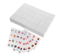 SUPVOX 65 Piezas National Flag Mahjong Viaje Pegatinas majiang Viajes mundiales Pegatinas hilanderos del Viento Mesa de dominó Titular de dominó mesas de dominó Tren dominó Papel