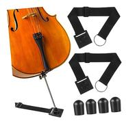 SUPVOX 6piezas Alfombrilla Antideslizante para Violonchelo de Color Negro con Anclaje para Clavija y Protector de Goma para Practicar Casa
