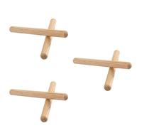 SUPVOX 6piezas Mini Palos De Ritmo De Madera Accesorios De Tambor Para Principiantes y Profesionales Instrumento De Percusión Compacto y Ecológico Para Entusiastas Música