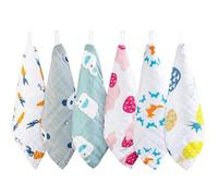 SUPVOX 6piezas Toalla Facial Para Toalla Cuadrada De Algodón Lavable Bebe Recien Nacido Bebe Color Aleatorio Para Facial De Algodón