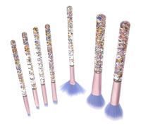 SUPVOX 7 Piezas Juego de Pinceles de Maquillaje para Mujer Portátil Mango Ligero y Resistente, Cerdas de Nylon para Colorete y Sombra de Ojos Azul