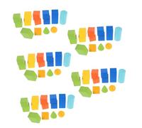 SUPVOX 70piezas Sólidos Geométricos para Educación Infantil para Aprendizaje Clase Manipulativos Matemáticos para Jardín De y Preescolar