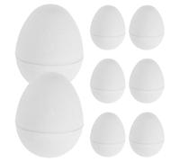 SUPVOX 8 Huevos de Pascua de Papel en Blanco: Decoraciones de Huevos sin Pintar para Dibujar - Materiales de Manualidades sin terminar para Actividades Familiares de Pascua