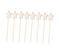 SUPVOX 8 piezas Varitas de Madera DIY para Bastones de Hadas con Estrella para Pintar Manualidades para Fiestas y Cumpleaños Materiales para Colorear y Dibujar
