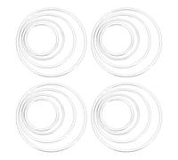 SUPVOX 80 Piezas Aros Redondos de Cobre para Abalorios 4 Tamaños 10X1 MM 12X1 MM 15X1 MM 20X1 MM Accesorios para Hacer Pendientes y Manualidades de Joyería