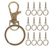 SUPVOX 80 Piezas Llavero de Perro Mascota Broche de Langosta para Correa de Perro Cierre de Pinza de Langosta para Collar de Mascota Llavero mosquetón de Bronce Hardware del Bolso Golden