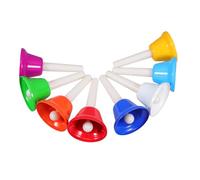 SUPVOX 8piezas Reloj Táctil De Ocho Tonos De Color Kit De Campanas Para Estudiantes Instrumentos Musicales Para Pequeños Campana Musical De Percusión Manual Para Clases De Música y Activi