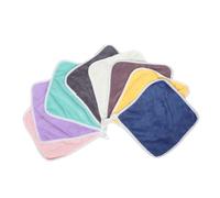 SUPVOX 8piezas Toalla Facial De Franela Suave Para Toallas De Mano Cuadradas Para Secado Facial y Corporal Baño Toallitas De Franela Para Recién Nacidos y Pequeños