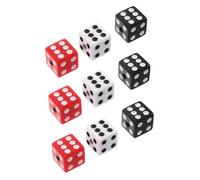 SUPVOX 9piezas Accesorios de Guitarra Perillas Forma de Dados Color Negro, y Rojo para Control de Volumen y Tono Guitarras Eléctricas y Electroacústicas Reemplazo de Clavijas