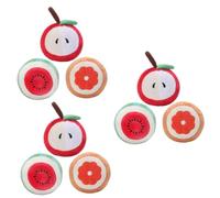 SUPVOX 9piezas Juguetes De Masticación para Perros Forma De Frutas Naranja Sandía Manzana Juguetes De Limpieza para Mascotas para Jugar y El Estrés