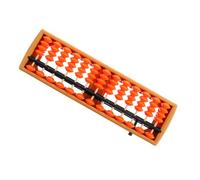 SUPVOX Ábaco Chino Infantil Columnas Naranja con Contador Central Negro Herramienta Educativa para y Resistente para Aprendizaje Matemático
