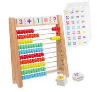 SUPVOX Abacus De Madera para Niño Niña Juguete Educativo De Cálculo con Tarjetas Numéricas Didáctica para Aritmética y para Preescolar y Desarrollo Infantil