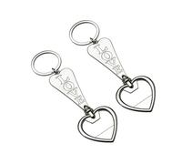 SUPVOX Abridor de Botellas de Metal con Llavero en Forma de Corazón, Set de 2 Piezas, Herramienta para Abrir Cerveza Adecuado para Regalos y Eventos Obsequios