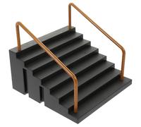 SUPVOX Accesorio de Patineta para Niños de Plástico Negro Obstáculo Mini Rampa para Fingerboard Adecuado para Desarrollar Coordinación y Fortalecer Comunicación