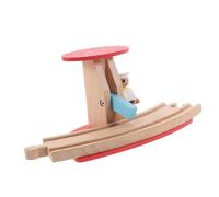 SUPVOX Accesorios de Madera para Tren de Juguete Bloqueador Divertido y Decorativo para Compatible con Vías de Tren Subterráneo Trenes Resistente y Seguro para Interiores y Exteriores