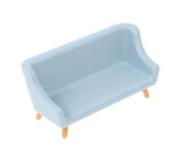 SUPVOX Accesorios para casa de muñecas kawavy muñecos canapé jueguetes Sofá simulación Mueble Doll Toys Modelo de Mini sofá Modelo de sofá en Miniatura Adorable Mini sofá el plastico Blue