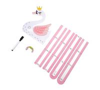 SUPVOX Adhesivo De Pared Tabla De Altura Para Niños, Pegatina Extraíble 3d Diseño De Cisne, Medidor De Altura Decorativo Para Habitación Infantil, Reutilizable y Divertido, Kit Pieza