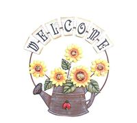 SUPVOX Adorno Colgante De Girasol De Iron Craft Amarillo Para Pared y Puerta, Decoración De Bienvenida Estilo Pastoral Americano, Decoraciones Metálicas Resistentes Para Jardín y Tienda