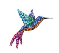 SUPVOX Adorno Colgante de Pared Colibrí de Hierro Forjado Apariencia Vívida, Resistente y Delicado para Decoración en Sala y Jardín