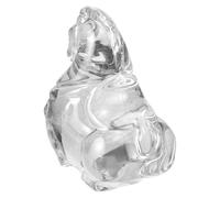 SUPVOX Adorno de Cristal para Mesa o Estantería Figura de Caballo Gordo, Compacto y Fácil de Limpiar, Adecuado para Decoración de Hogar y Oficina