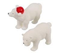 SUPVOX Adorno de Escritorio de Oso Polar Adornos navideños de Osos Polares Mini Adornos de Oso Decoraciones de Oso de Navidad Adornos de Escritorio creativos Resina