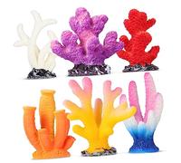 SUPVOX Adornos para Peceras Coral Artificial De Resina 6 Piezas Decoraciones De Acuario Pequeñas Seguras para Peces Decoración Realista para Acuarios y Jardines