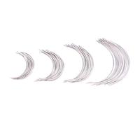 SUPVOX Agujas Curvas Para Coser a Mano 48 Piezas Tipo C Metal 4 Tamaños 2.0-3.5 Pulgadas Para Tapicería Reparación De Cuero Manualidades