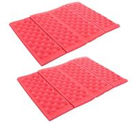SUPVOX Alfombrilla de Picnic Portátil 2 Piezas, Cojín de Asiento Camping, Tapete Plegable de Espuma Xpe Grueso, Resistente Humedad, para Playa y Senderismo al Aire Libre (Rojo)