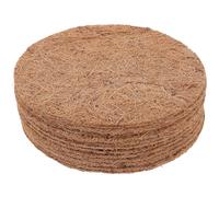 SUPVOX Alfombrillas Naturales para Nidos de Palomas 12 Piezas, Tapetes Ecológicos de Fibra, Grosor 0.3-0.5 Cm, Tamaño 20 Cm, Protección y Aislamiento Térmico para Aves Pequeñas